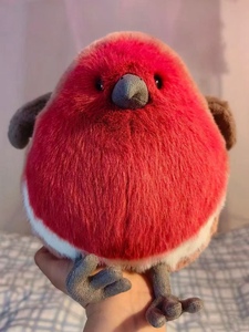 Série de jouets en peluche oiseaux rouges amusants avec logo personnalisé : Robin, Poupée en peluche, Oreiller Mockingbird, Jouet <span class=keywords><strong>oiseau</strong></span> à face <span class=keywords><strong>rouge</strong></span> - Product Image 2