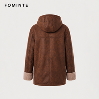 Veste en fausse fourrure de daim de luxe de haute qualité pour hommes et femmes, chaudue, style chasse, avec capuche, pour l'hiver, manteau de terrain doux, vêtement d'extérieur pour l'automne