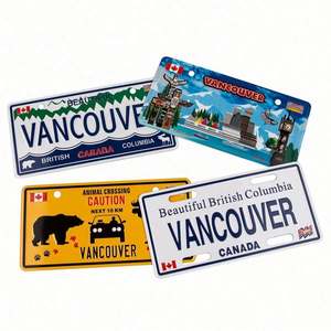 Cadre de plaque d'immatriculation de voiture en étain personnalisé en gros, plaque vierge - Product Image 5