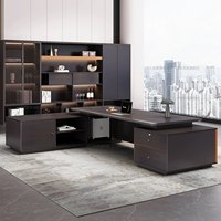 Bureau de bureau moderne haut de gamme pour le président Grande table de patron de luxe pour un design convertible respectueux de l'environnement