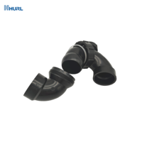 Sifón en P con Unión y Tapón de Limpieza, Accesorios de Tubería de ABS Negro para Drenaje, Aguas Residuales y Ventilación, SCH40, Accesorios Sanitarios