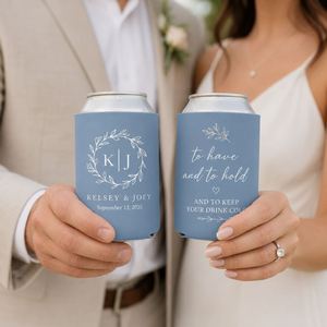 Favor Custom Foam <b>Can</b> <b>Cooler</b> Personalized Beer Coozies for Wedding Reception Guest Gifts - Product Image 5