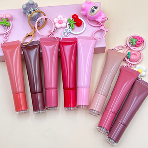 Bóp Ống Donut sắc tố cao Lip GAZE với dễ thương Keychain lâu dài nhãn hiệu riêng lỏng Lip Balm biểu tượng tùy chỉnh Lip dầu - Product Image 4