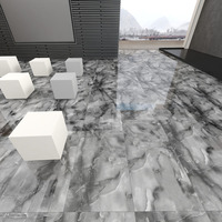 Dalles de carrelage en céramique et porcelaine gris marbre de luxe, polies et vitrifiées, design moderne pour sol de salle de bain brillant, maison et bureau