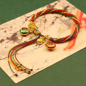 Pulsera Samsara de Feng Shui Hecha a Mano, Joyería Religiosa, Regalos para Mujeres y Hombres, Pulsera de Cuerda Colorida con <span class=keywords><strong>Bestia</strong></span> Dorada que Inhala Oro - Product Image 6