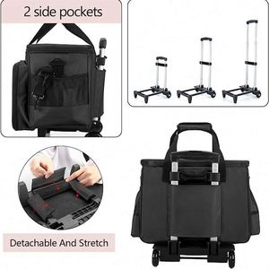 Free Sample HEXIN HXJ0440 Polyester <b>Sewing</b> Machine Rolling Carrying Case Travel Parts <b>Kits</b> Supplies Trolley Bag - Product Image 4