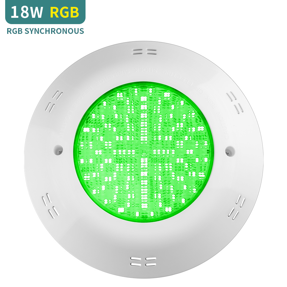 18W Color Changing LED RGB Swimming Pool Light 12V With Remote Control Surface Mount Pool Light