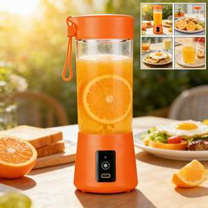 Licuadora Portátil de Alta Resistencia de 400 ml, Recargable por USB, Exprimidor de Frutas y Verduras para el Hogar, Viajes, Automóvil y Autocaravana - Product Image 1