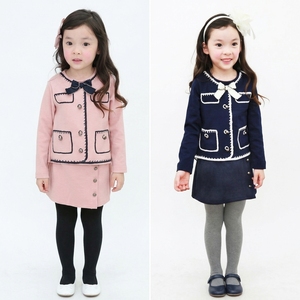 Ensembles de vêtements assortis pour filles adolescentes et enfants E2woo été automne, <span class=keywords><strong>en</strong></span> tissu peigné polyester/coton - Product Image 2