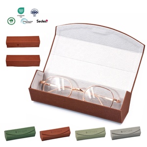 Bestclean Thiết kế thời trang ngũ giác gấp mắt kính trường hợp với biểu tượng tùy chỉnh Handmade từ Sunglass da trường hợp - Product Image 1