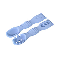 Nouveaux produits d'alimentation pour bébés, vaisselle pour enfants, cuillère en silicone souple de qualité alimentaire sans BPA, ensemble de cuillères pour bébés