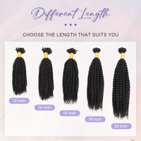 Capelli Umani Afro Kinky Brasiliani Originea, Doppia Trama per Intrecciatura a Uncinetto, 12-20 Pollici, Nero Naturale