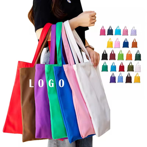 Wholesale Custom Printed Logo Canvas Tote Bag Cotton Handle Wholesale Custom Canvas Shopping Bag