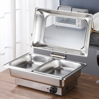 Chauffe-Plat Électrique Automatique en Acier Inoxydable pour Buffet, Capacité 9L