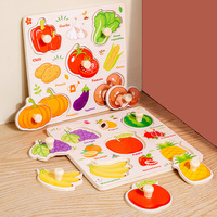 Nouveaux produits dessin animé puzzle en bois 3d jouets pour enfants éducation préscolaire des nourrissons bricolage jeu de bureau garçons et filles éducation précoce