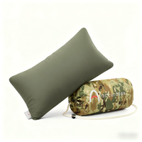Oreiller de voyage de camping en mousse à mémoire déchiquetée hypoallergénique-Housse amovible 100% coton Oeko-Tex, respirant et compressible
