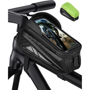 Borsa Premium porta telefono bici borsa impermeabile con telaio anteriore per bicicletta EVA con Touch-Screen in TPU borsa sport ciclismo accessorio - Product Image 1