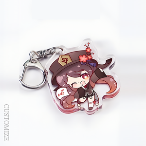 Porte-clés en acrylique personnalisé imprimé sur mesure, design holographique anime transparent, vente en gros de breloques en acrylique personnalisées - Product Image 6