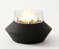 Brasero/Table chauffante à gaz propane extérieur en acier, taille personnalisable, avec dispositif de sécurité de flamme haute pression et commande par bouton, durable