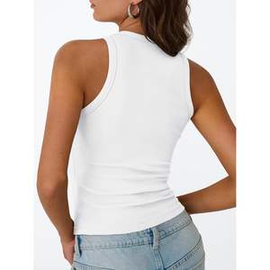 Débardeurs d'entraînement d'été pour femmes Queen personnalisés gilet de gymnastique côtelé à dos nageur pour les tenues de vacances à la plage au printemps Y2K Fashion - Product Image 2