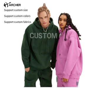 Archer Custom Winter Hoodie Jogger Set Ropa Tallas grandes Fleece Sweatsuit Dos piezas Jogger Mens Track Suit Sets - Product Image 1