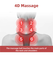 Masseur de cou plus de douleurs healax épaule électrique mini pétrissage cou et dos masseur machine 6 tête pour soulager la douleur