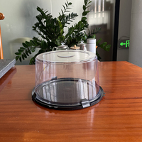Boîte de rangement pour gâteau transparente de 6 pouces, anti-poussière, avec couvercle, empilable, en plastique alimentaire, présentoir à desserts pour boulangerie