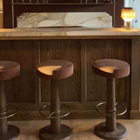 Tabouret de comptoir de bar design de luxe du milieu du siècle Chaise de bar à hauts pieds de style industriel minimaliste scandinave