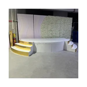 High Density Acrylic Wedding Stage Backdrop Decoration White Dancing Floor White Acrylic Stage