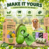 Sacs à déjections canines compostables en gros, sacs biodégradables en amidon de maïs pour animaux de compagnie, pour les promenades quotidiennes