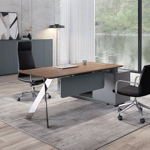 Quảng Đông hiện đại sang trọng bàn làm việc nội thất văn phòng bàn điều hành bàn văn phòng Bàn và ghế đặt bàn máy tính - Product Image 1
