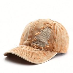 Casquette de baseball en coton de haute qualité, style délavé, avec logo personnalisé, pour le sport, modèle Dad Hat, effet vieilli, vente en gros - Product Image 2