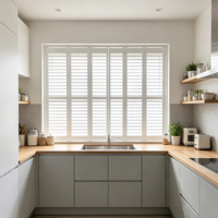 Volets de plantation modernes sur mesure en bois et PVC durables pour bureaux, commerces et appartements – Design intérieur