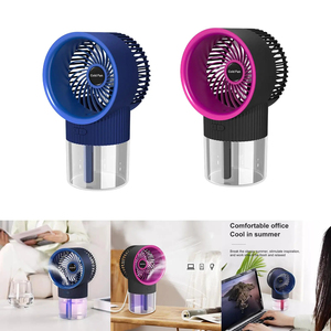 Ventilador Nebulizador Portátil al por Mayor, 3 Velocidades, Enfriador Personal, Humidificación con Agua, Aire Acondicionado, Luz Ambiental - Product Image 2