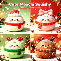 Jouet moelleux de Noël en forme de renne, cadeau de Noël, jouet à presser DIY Mochi pour garçons et filles, cadeau de fête