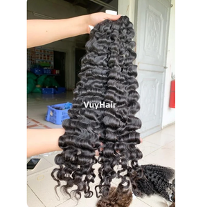 ผมต่อเวียดนามแท้แบบเวฟลึกสองชั้น ขนาด 20 นิ้ว พร้อมเชือกผูก HD Lace ขายส่ง - Product Image 5