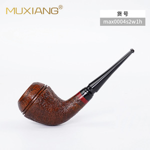 Muxiang Briar Wood Smoking Pipe Bent Type Max0004s2w1h Tobacco Pipe - Product Image 1