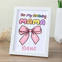 Glücklicher Muttertag Fotorahmen Baby Handabdruck Kunst Vorschul-Elterngeschenk, Neugeborenen-Andenken, Kleinkind-Tagesstätten-Aktivitäten