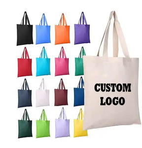 Sac à main en toile épaisse avec fermeture éclair, logo personnalisé, vente chaude, sac de shopping promotionnel - Product Image 2