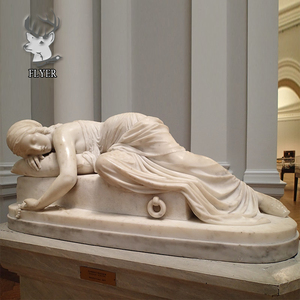 Уличная статуя известного мраморного камня для необработанной девочки, натуральный размер, ручная работа, секс-девушка, каменная статуя - Product Image 2