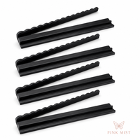 Ensemble de 4 supports magnétiques en bois noir de 20 pouces pour jeu de Mahjong américain sur table