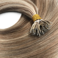 Extensions de cheveux russes en cheveux humains Nano Ring Remy Hair Micro Beads Double Drawn Nano Ring