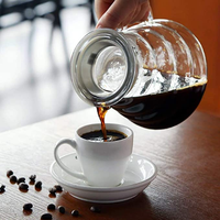 Bouilloire à café en verre Pot d'égouttement de thé Carafe à café en verre Verser sur la cafetière Accessoire