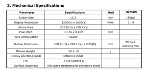 Chất lượng tốt nhất 13.3 ''13.3inch <span class=keywords><strong>E</strong></span> <span class=keywords><strong>Ink</strong></span> hiển thị Module epaer hiển thị màu eink hiển thị bảng điều chỉnh <span class=keywords><strong>E</strong></span> <span class=keywords><strong>Ink</strong></span> màn hình - Product Image 2