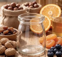 Bouteille en verre ronde vide de 110 ml avec couvercle pour la confiture de nid d'oiseau, le stockage quotidien des aliments, pot de conservation hermétique réutilisable, récipient de cuisine