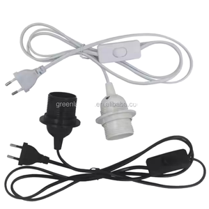 Base de Lámpara E27 con Interruptor de Encendido/Apagado para Pared, Enchufe de Luz AC 110V-220V, Cable de Alimentación de 1.8M, Adaptador de Luz de Lectura con Enchufe e Interruptor, Garantía de 1 Año (EU/US) - Product Image 1