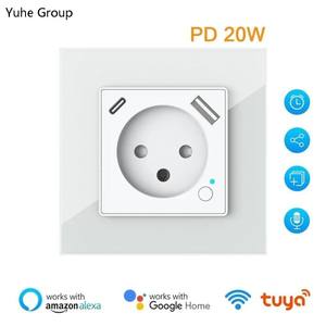 Panel Táctil Inteligente Estándar Israelí, Enchufe de Pared de Cristal con Puerto USB C, Habilitado para WiFi, para Uso Doméstico - Product Image 2