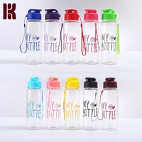 Bouteille d'eau sport personnalisée réutilisable en PET écologique, gourde anti-fuite pour la gym, le fitness et les activités de plein air