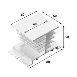 Disipador de Calor Electrónico OKYN220317-75, Perfil de Aluminio, Aleta de Enfriamiento para Montaje de Relés - Product Image 2