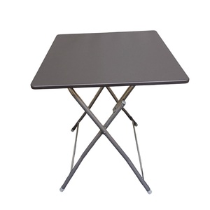 Mới đơn giản kim loại chân bàn ăn vuông di động có thể gập lại Bàn Bàn Ngoài Trời 7580tbh - Product Image 1